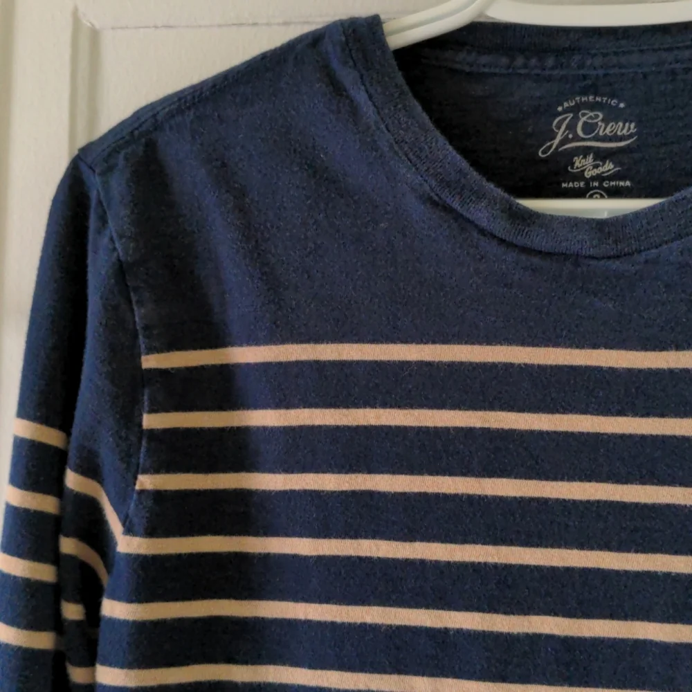 J. Crew navy striped shirt